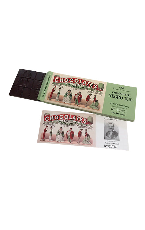 Chocolate negro 70% Matias Lópèz 75 gr.