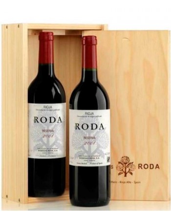 2 bottles Roda Reserve in wood box