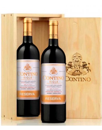 2 bottles Contino reserva in wood box Pack