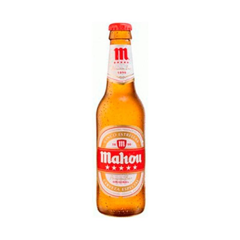 Cerveza Mahou 5 Estrellas Pack 24 Botella 33cl. - En Copa de Balón