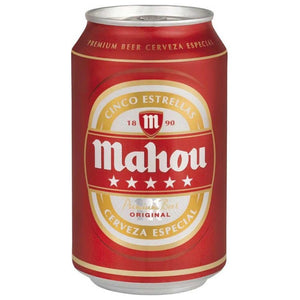 Cerveza Mahou 5 Estrellas Pack 24 Unidades 33cl. LATA